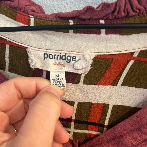 Anthropologie Porridge Aidan V-Neck Roll Tab Sleeves Pullover Blouse Top Small - Picture 3 of 4